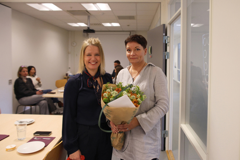 Barnevernsjef Lene Langseth Hesselberg og Anita Håvarsen.