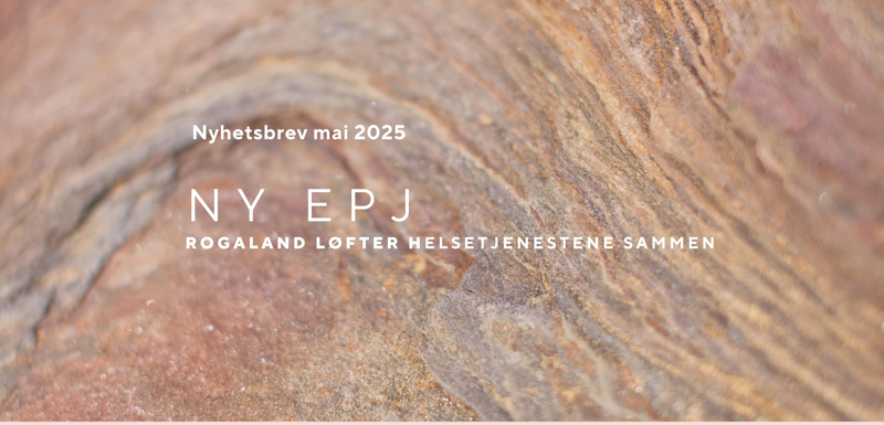 Bilde hvor det står NY epj nyhetsbrev 2025