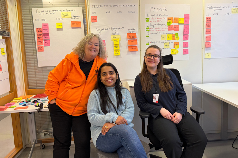 Ingeborg Dirdal, Thejes Thoma, og Karoline Johansen